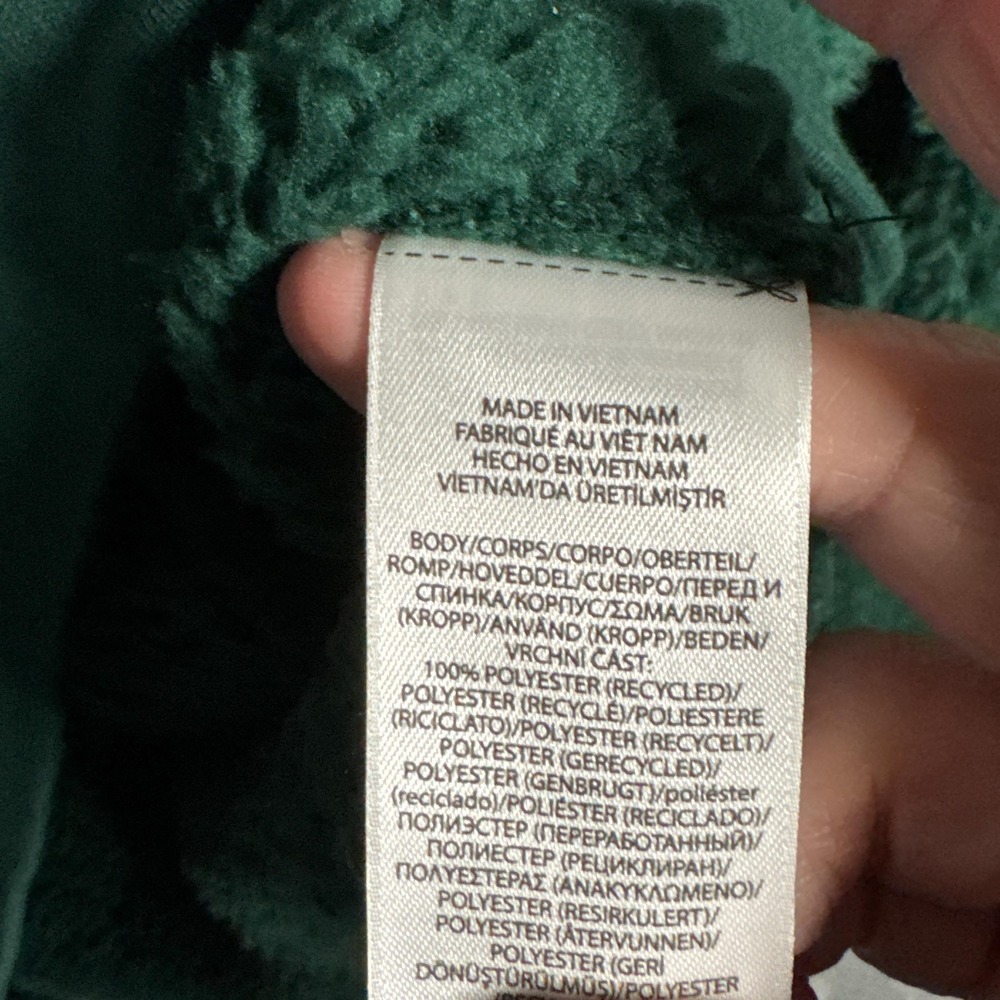 Polo Ralph Lauren Hoodie Mens XXL Green Bear Fleece Sherpa Sweatshirt - Picture 5 of 9